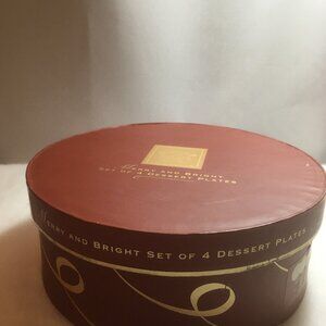 Lenox China For the Holidays   Set of 4 Dessert Plates